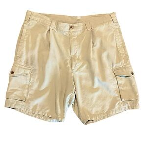 Caribbean Roundtree and Yorke Silk Cargo Shorts 38